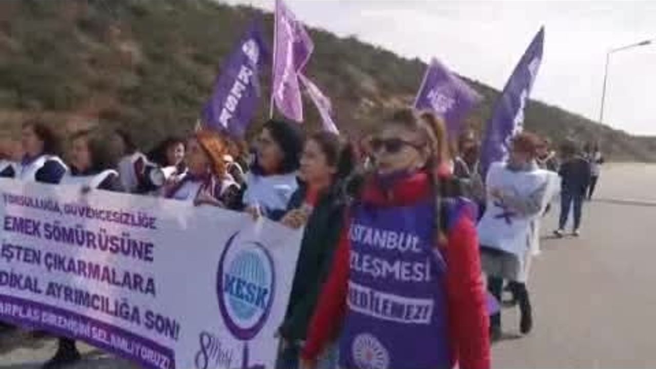 KESK KADIN MECLİSİ, 26. GÜNÜNDEKİ FARPLAS DİRENİŞİ'NDEKİ KADIN İŞÇİLERİ ZİYARET ETTİ 
