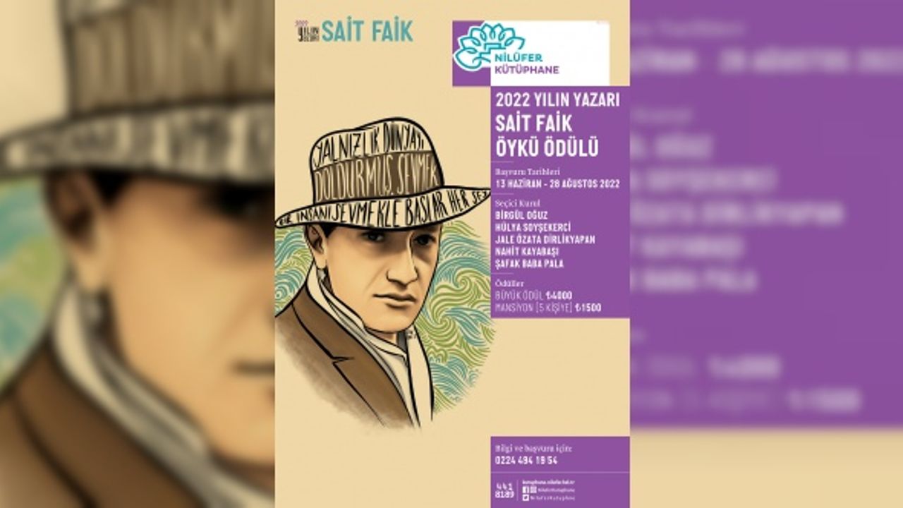 NİLÜFER BELEDİYESİ TARAFINDAN DÜZENLENEN SAİT FAİK ÖYKÜ ÖDÜLÜ’NE BAŞVURULAR BAŞLIYOR
