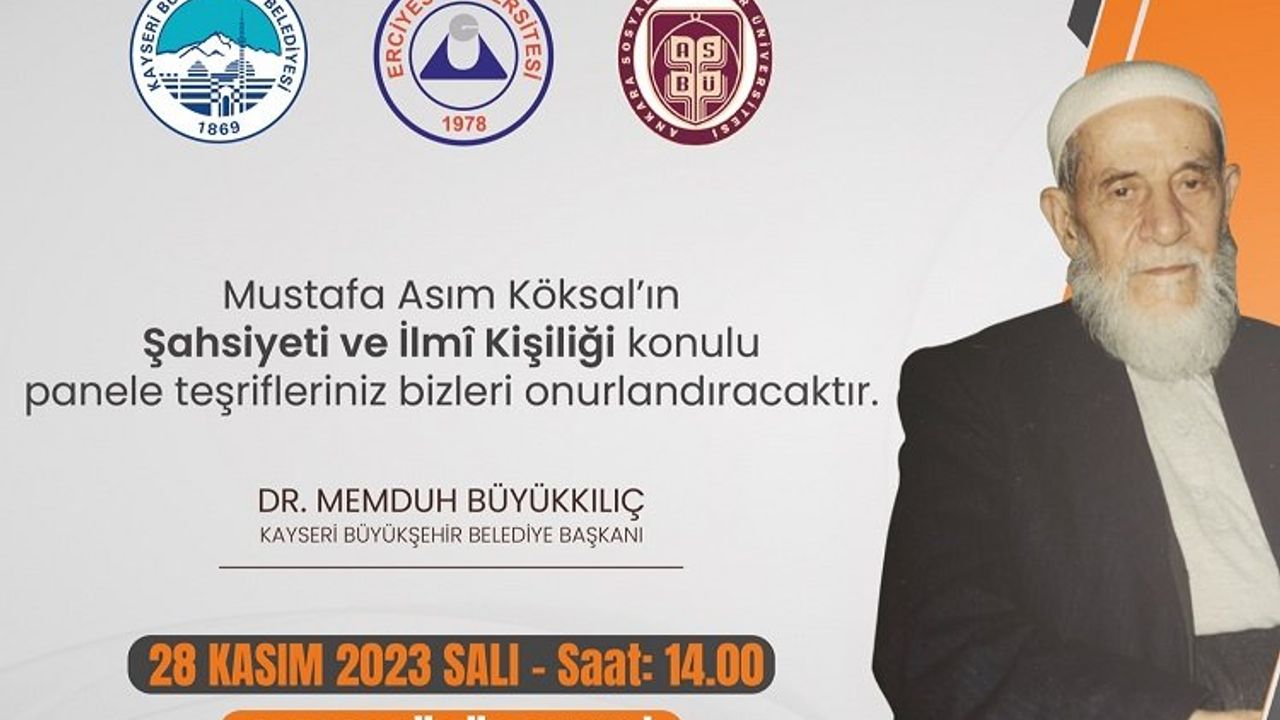 Kayseri Büyükşehir'den Mustafa Asım paneli