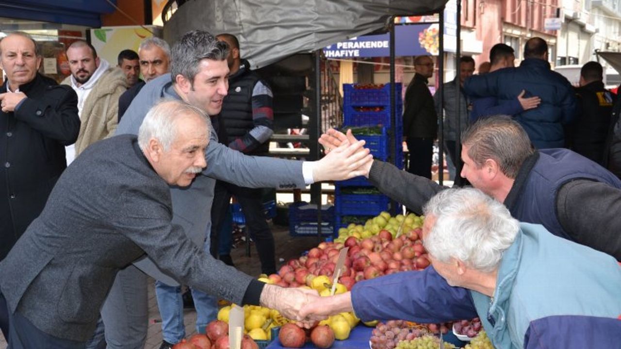 Edirne Keşan'da CHP'li Özcan'a yoğun ilgi