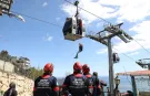 Ordu'da teleferik hattında nefes kesen kurtarma tatbikatı