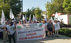 Edirne Keşan’da emeklilerden iktidara uyarı
