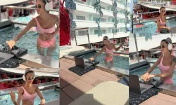 Eğlencenin sıfır noktasında havuzda sıra dışı DJ