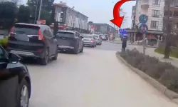 Düzce'de yaya geçidinde sürücü duyarsızlığı tepki çekiyor