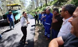 İzmir Efes Selçuk'ta asfaltlama çalışmaları sürüyor