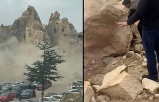 Kapadokya'da peribacası çöktü: 3 kişi yaşamını yitirdi!