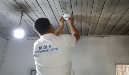 Muğla kırsalında duman dedektörleri yaygınlaşıyor