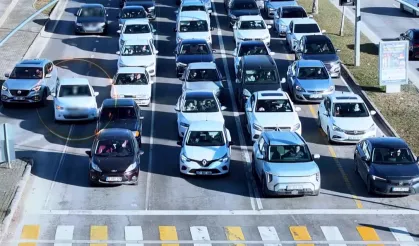 Gaziantep'te 10 günde 389 sürücüye hatalı şerit cezası