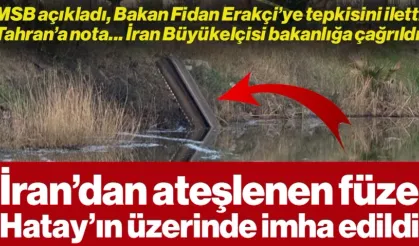 MSB: İran'dan Ateşlenen ve Türk Hava Sahasına Giren Balistik Mühimmat İmha Edildi