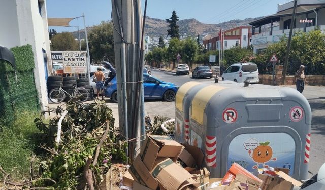 Bodrum’da konteyner kenarlarına çöp atmaya devam eden işletmelere ceza