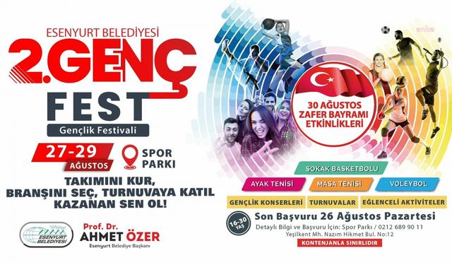 Esenyurt'ta düzenlenecek Genç-Fest için geri sayım başladı