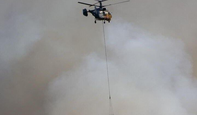 Kozan'daki orman yangınına müdahale eden helikopter kırıma uğradı, 5 mürettebat yaralandı