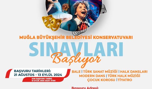 Muğla Büyükşehir Belediyesi Konservatuvarı’na başvurular başladı