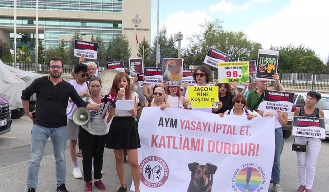 Yaşam hakkı savunucuları Anayasa Mahkemesi önünde: "AYM zaman kaybetmeden bu katliam yasasını iptal etsin"