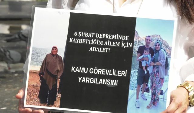 Depremzede Döne Kaya'dan Madenci Anıtı önünde oturma eylemi: "Kamu görevlilerini yargılamaktan kaçınanlar, devletin asli sorumluluğunu örtmeye çalışıyor"