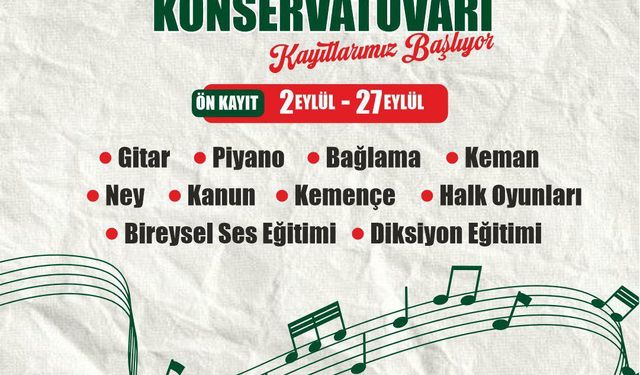 Giresun Belediyesi Konservatuvarı'na kayıtlar başladı