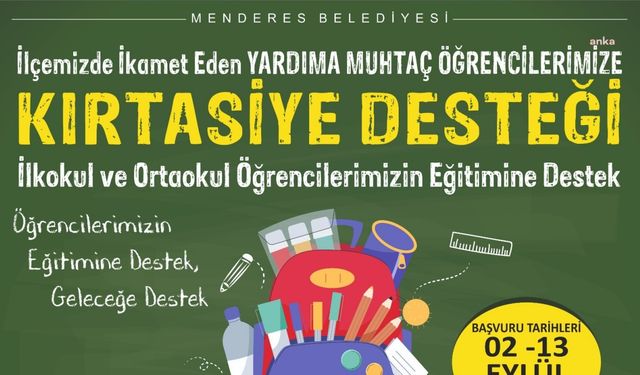 Menderes Belediyesi’nden öğrencilere destek