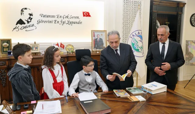 Kayseri Talas'ta küçük başkandan büyük mesajlar