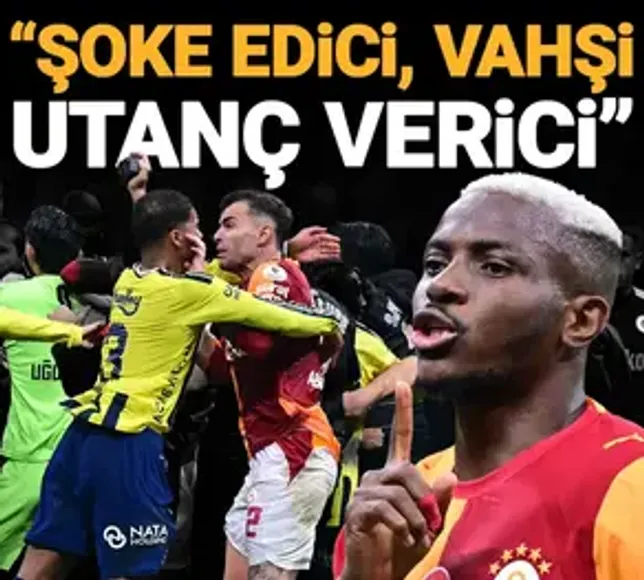 Dünya, Galatasaray-Fenerbahçe derbisini konuşuyor. "Utanç verici, vahşi"