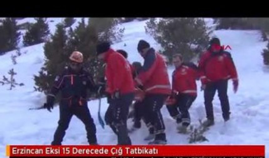 Erzincan Eksi 15 Derecede Çığ Tatbikatı