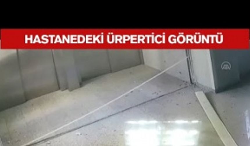 İzmir Depreminin Şiddeti Hastanenin Güvenlik Kamerasına Yansıdı