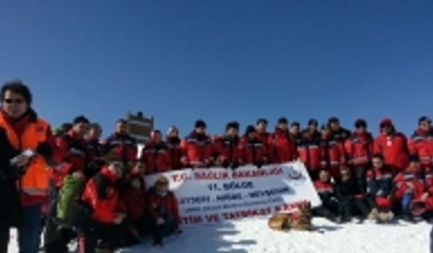 Erciyes'te çığ arama kurtarma tatbikatı UMKE