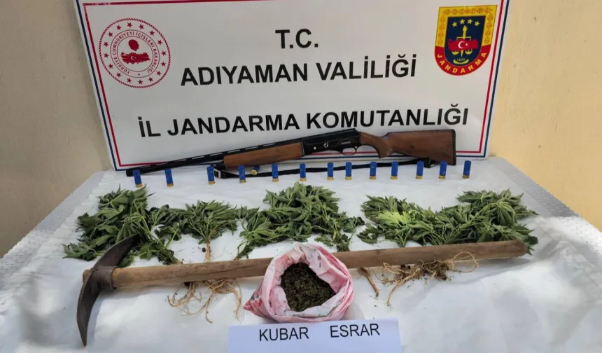 Adıyaman Jandarması'ndan uyuşturucu ve silah operasyon