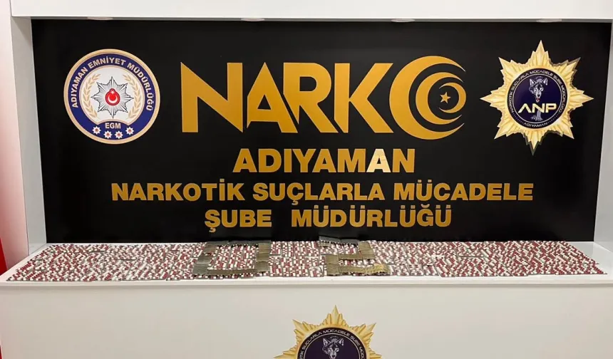 Adıyaman’da 3.332 sentetik hapla yakalanan şahıs tutuklandı