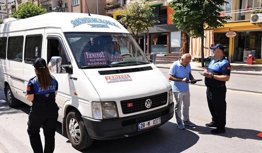 Denizli Büyükşehir’den şehir içi minibüs ve taksi denetimi