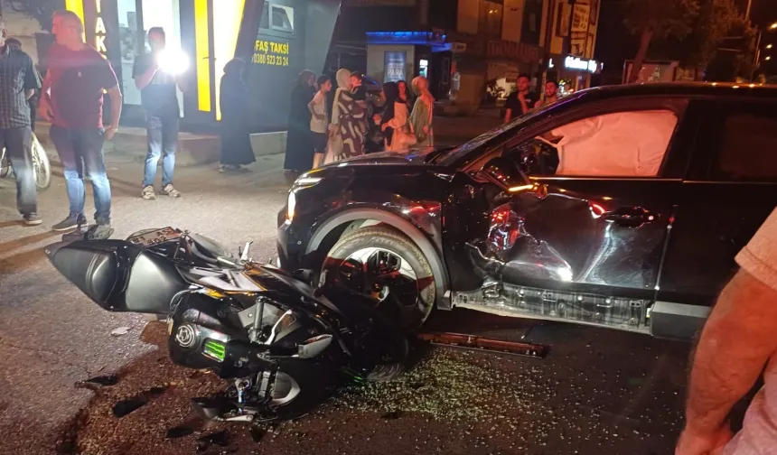 Düzce’de otomobil ile motosiklet çarpıştı: 1 yaralı
