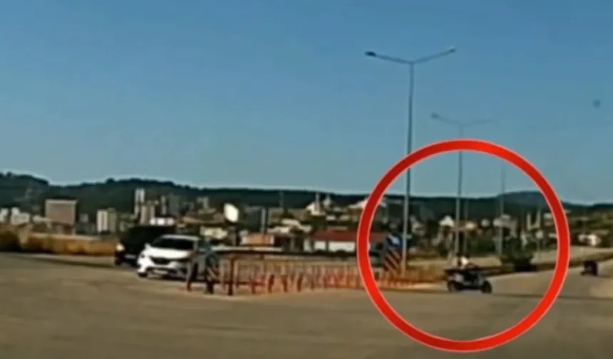 Düzce’de tehlikeli dönüş kamerada! Kazaya davetiye çıkardı