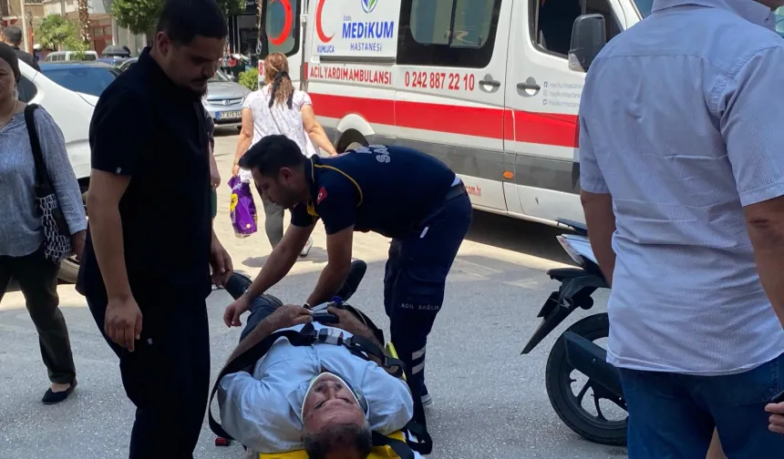 Kumluca’da küçük çocuğa motosiklet çarptı!