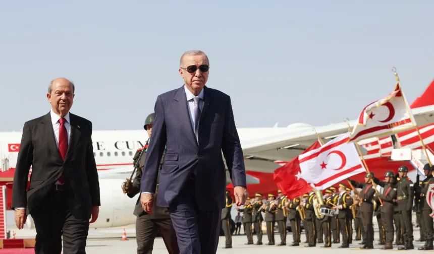 Cumhurbaşkanı Erdoğan törenler için Yavru Vatan'da