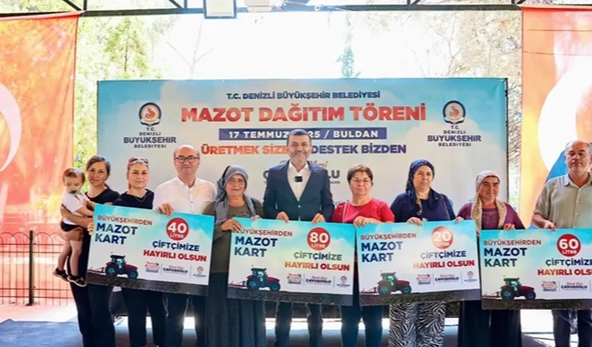 Denizli Büyükşehir’den Buldanlı çiftçiye mazot desteği