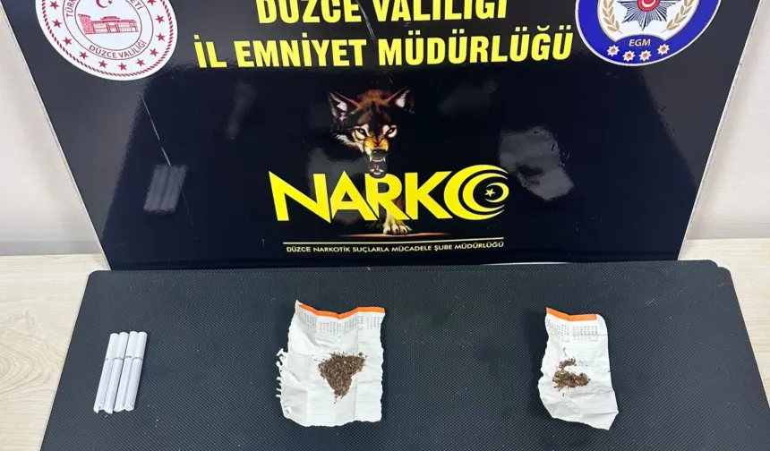 Düzce'de uyuşturucu operasyonu: 2 tutuklama