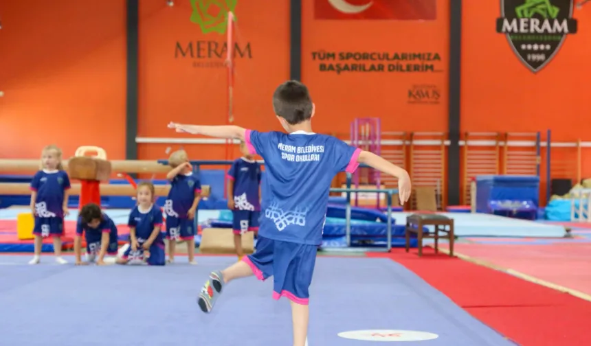Konya Meram'da yaz spor coşkusu
