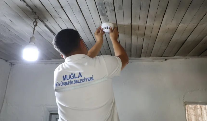 Muğla kırsalında duman dedektörleri yaygınlaşıyor
