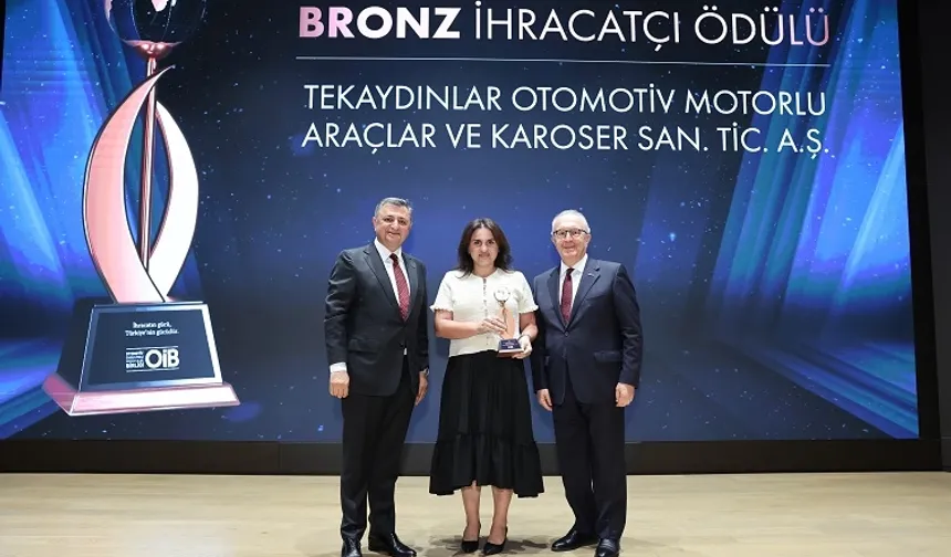 Tekaydınlar'a OİB'den bronz ihracatçı ödülü