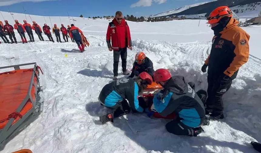 Sarıkamış'ta AFAD ve UMKE  Çığ Tatbikatı
