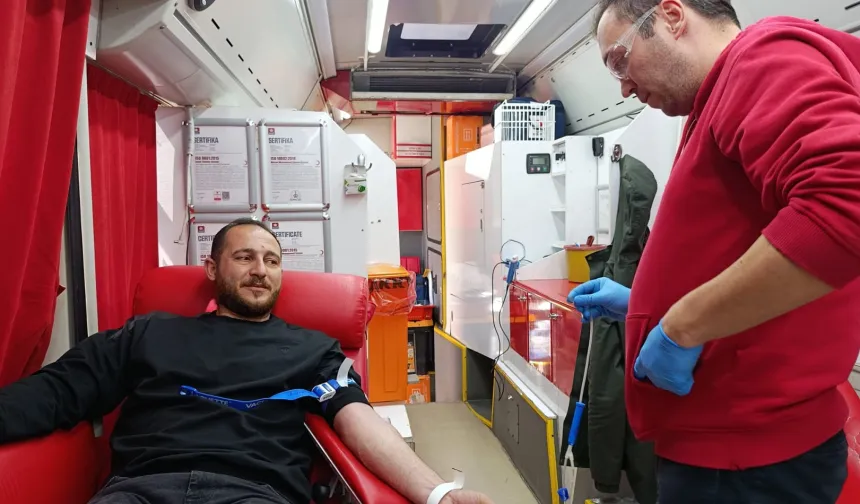 Bilecik Pazaryeri'nde kan bağışına yoğun ilgi