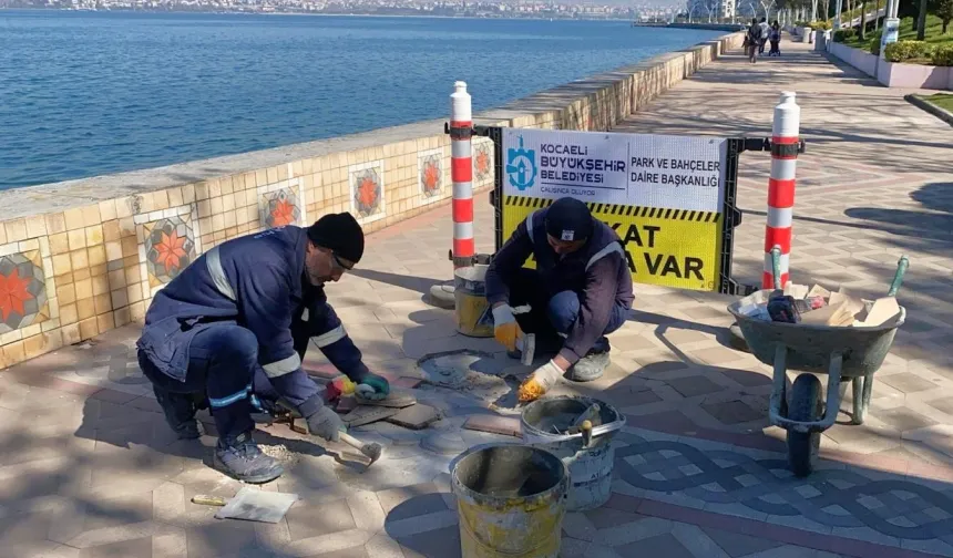 Kocaeli Değirmendere sahilinde hummalı çalışma