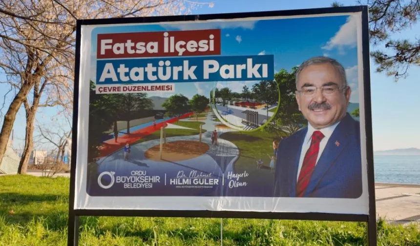 Ordu'da Fatsa Atatürk Parkı sil baştan yenileniyor