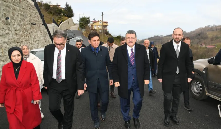 Trabzon'da Başkan Genç Sürmene'de çalışmaları inceledi