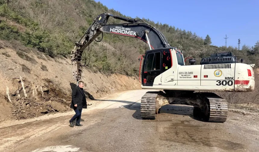 Yığılca-Yedigöller yolunda genişletme çalışmaları sürüyor