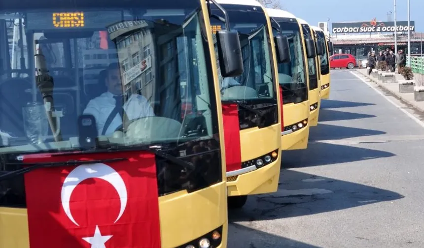 Zonguldak'ta toplu ulaşım için yeni halk otobüsleri hizmete girdi