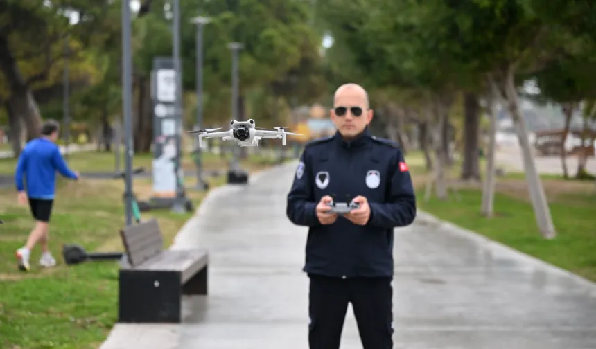Antalya'da zabıta drone ile denetimde