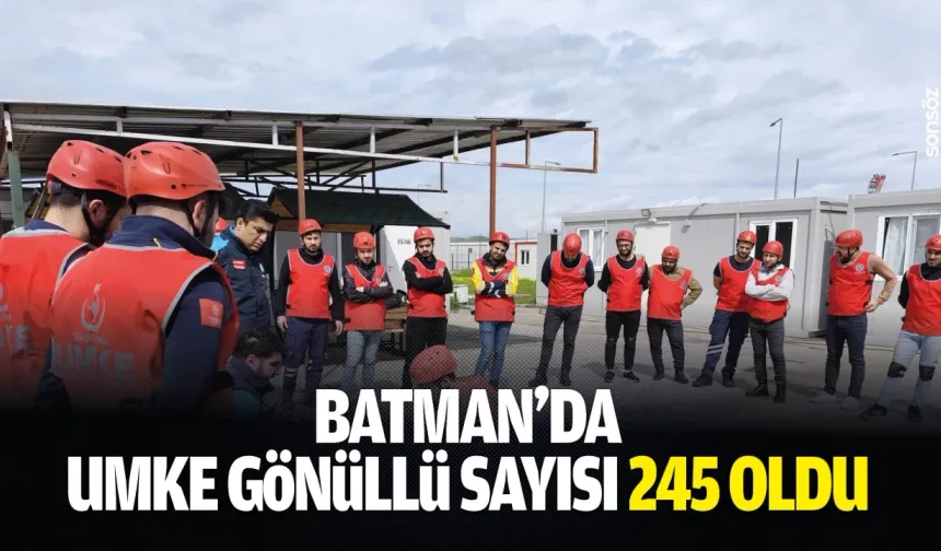 Batman'da UMKE Temel Eğitimi Yapıldı