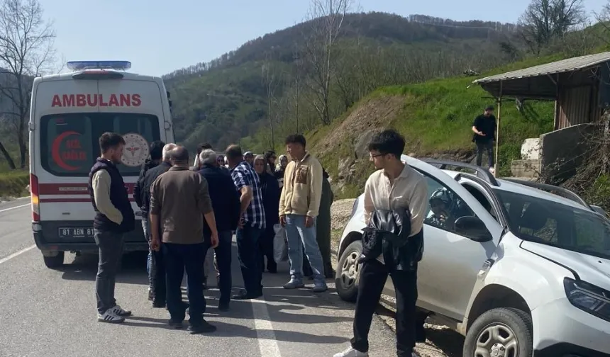 Düzce-Yığılca yolunda kaza: 1 yaralı