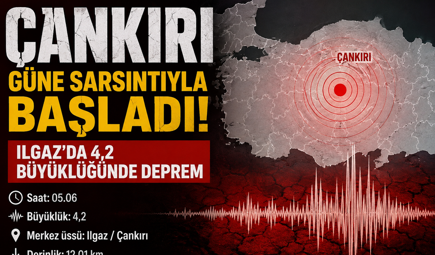 Çankırı Güne Sarsıntıyla Başladı: Ilgaz’da 4,2 Büyüklüğünde Deprem