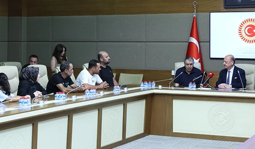 Milletvekili Bilgin TBMM'de maden işçilerinin ailelerini kabul etti